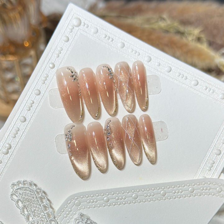 Glamorous Stiletto Press-On Nail Set with Rhinestone Accents Stornfield