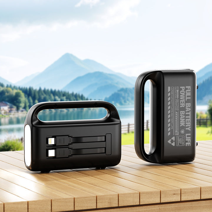 Portable power bank with integrated cable and ergonomic design Stornfield