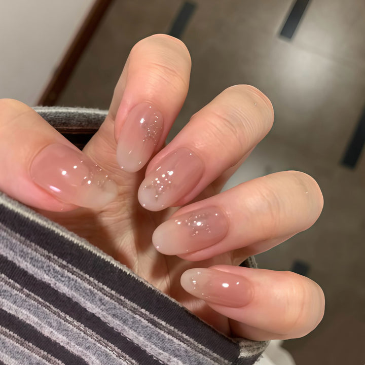 Elegant Ombre Glitter Press-On Nail Set