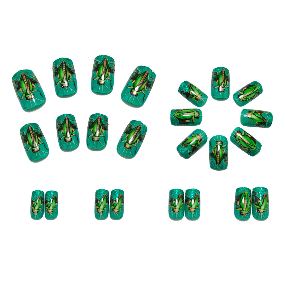 Creative nail art with vibrant insect motifs Stornfield