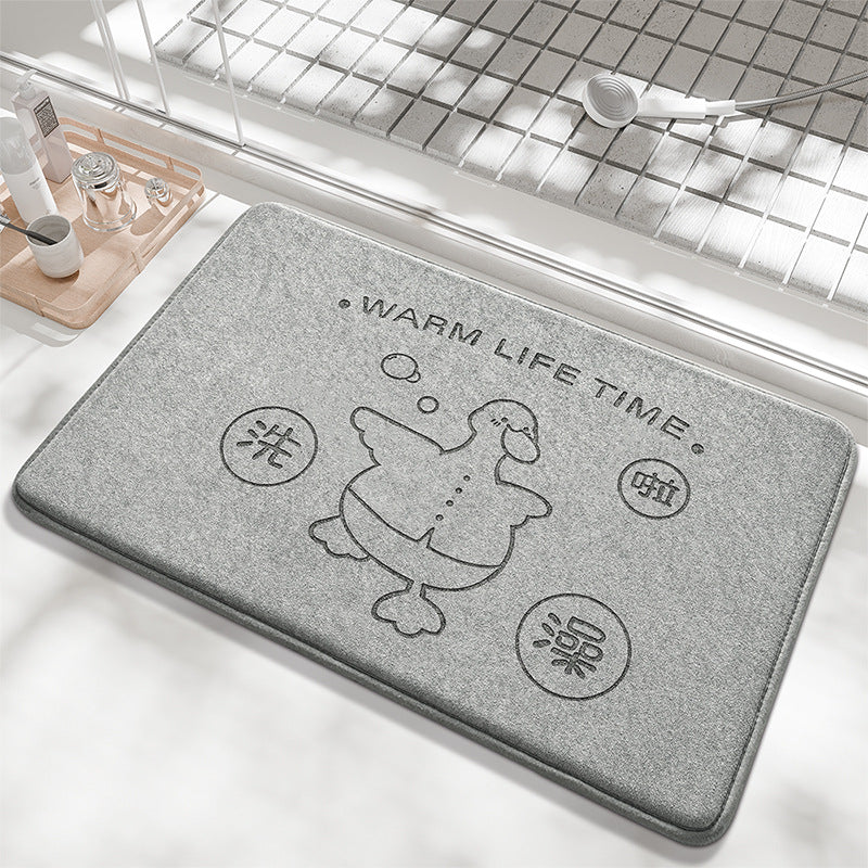 Playful Bunny Design Bath Mat Stornfield