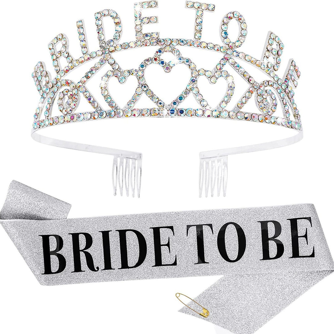 Women's Glittering Tiara with Heart Motifs Stornfield