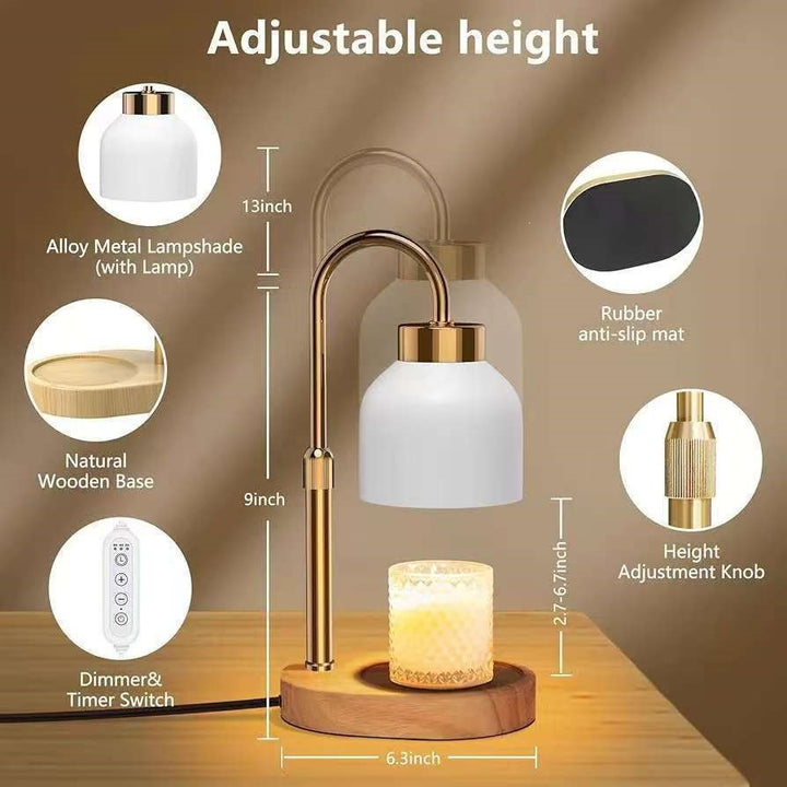 Modern Minimalist Table Lamp with Integrated Candle Holder