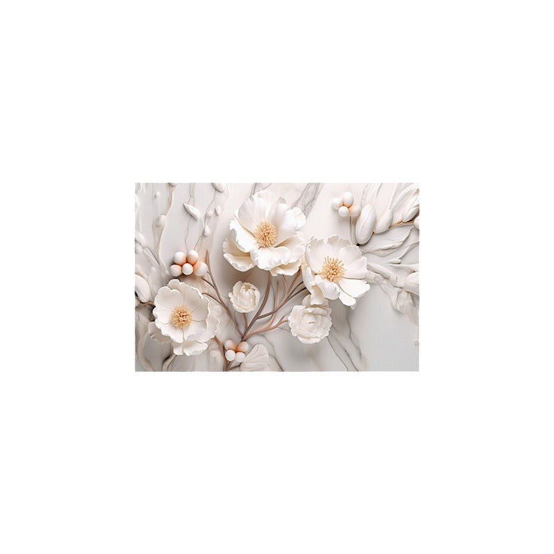 Textured Floral Design Bath Mat Stornfield