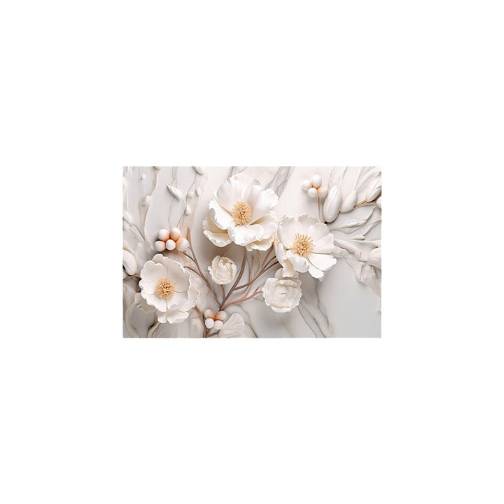 Textured Floral Design Bath Mat Stornfield