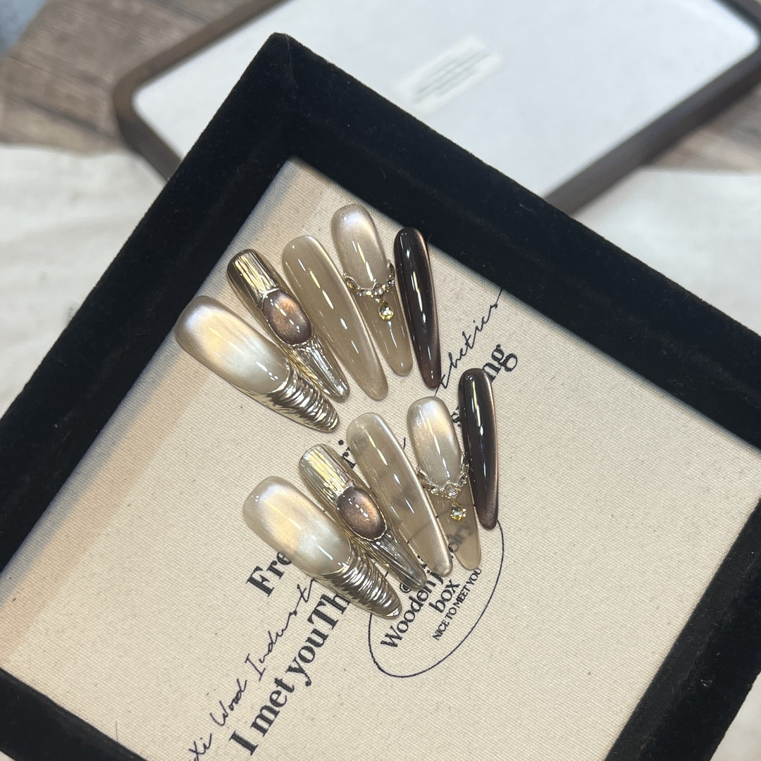Artistic Press-On Nail Design Stornfield