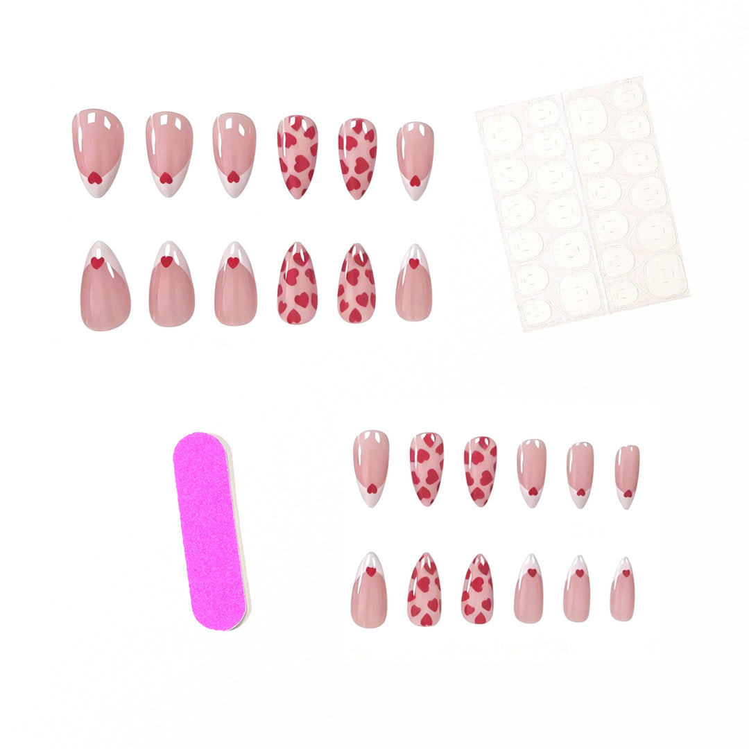 Heart-Patterned Nail Art Enhancements Stornfield