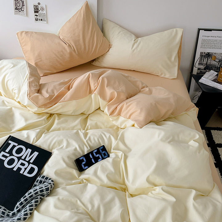 Checked Pattern Duvet Cover Set
