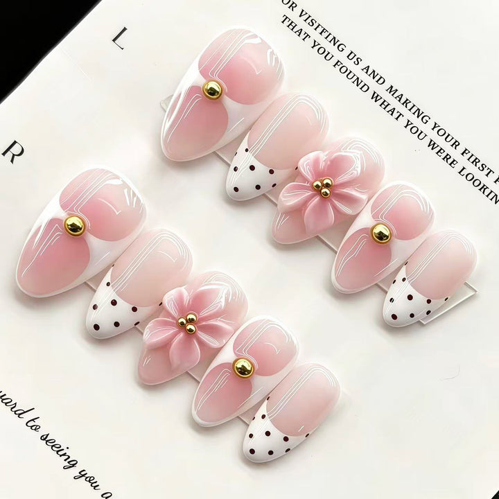 Premium Floral Press-On Nail Design Set