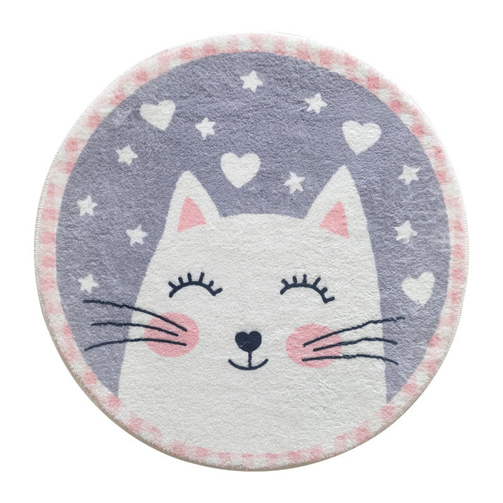Playful Airplane-Themed Round Area Mat Stornfield