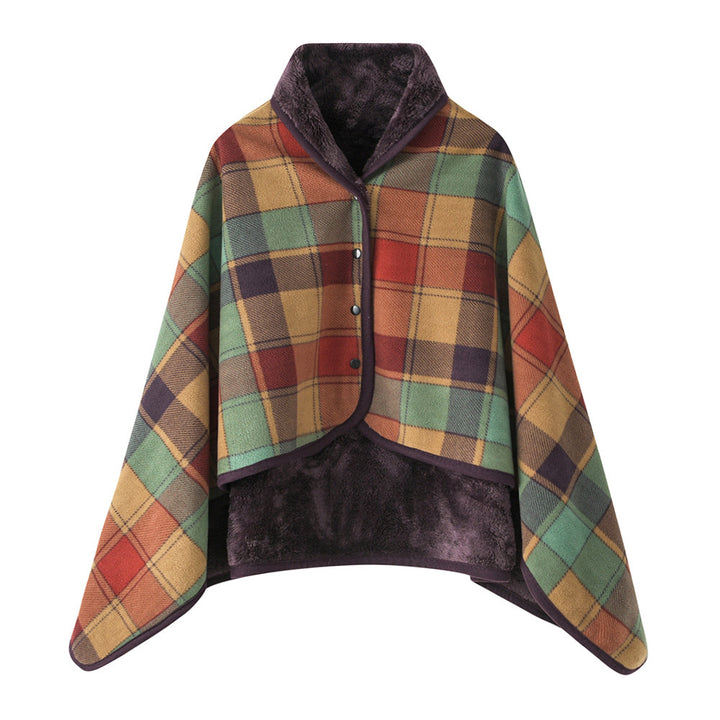 Ladies Cozy and Fashionable Blanket with Checkered Pattern Stornfield