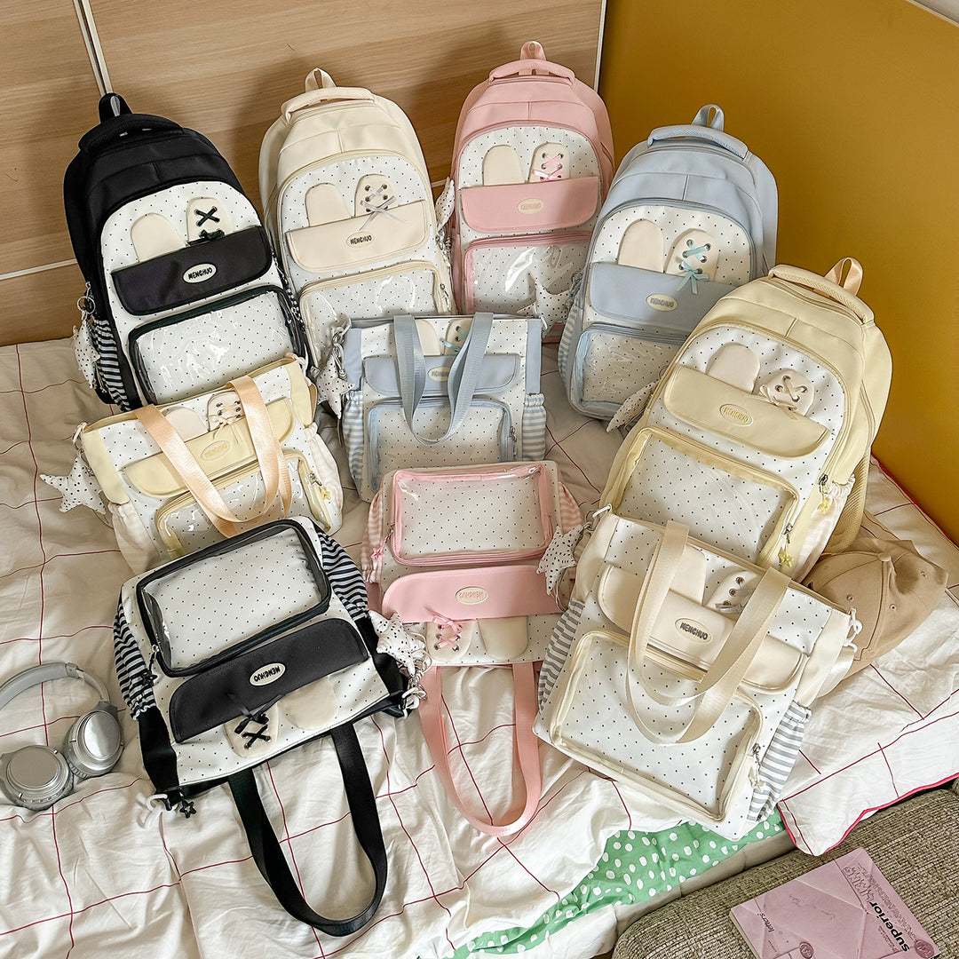 Multi-Compartment Polka Dot Backpack Stornfield