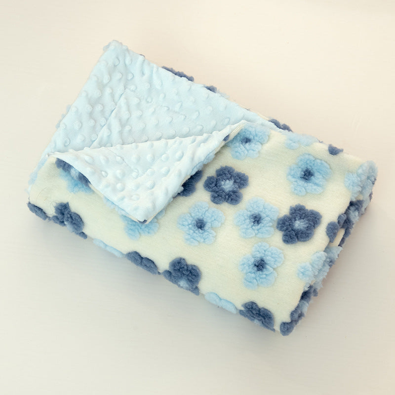 Ladies soft and cuddly microfiber blanket with floral pattern Stornfield