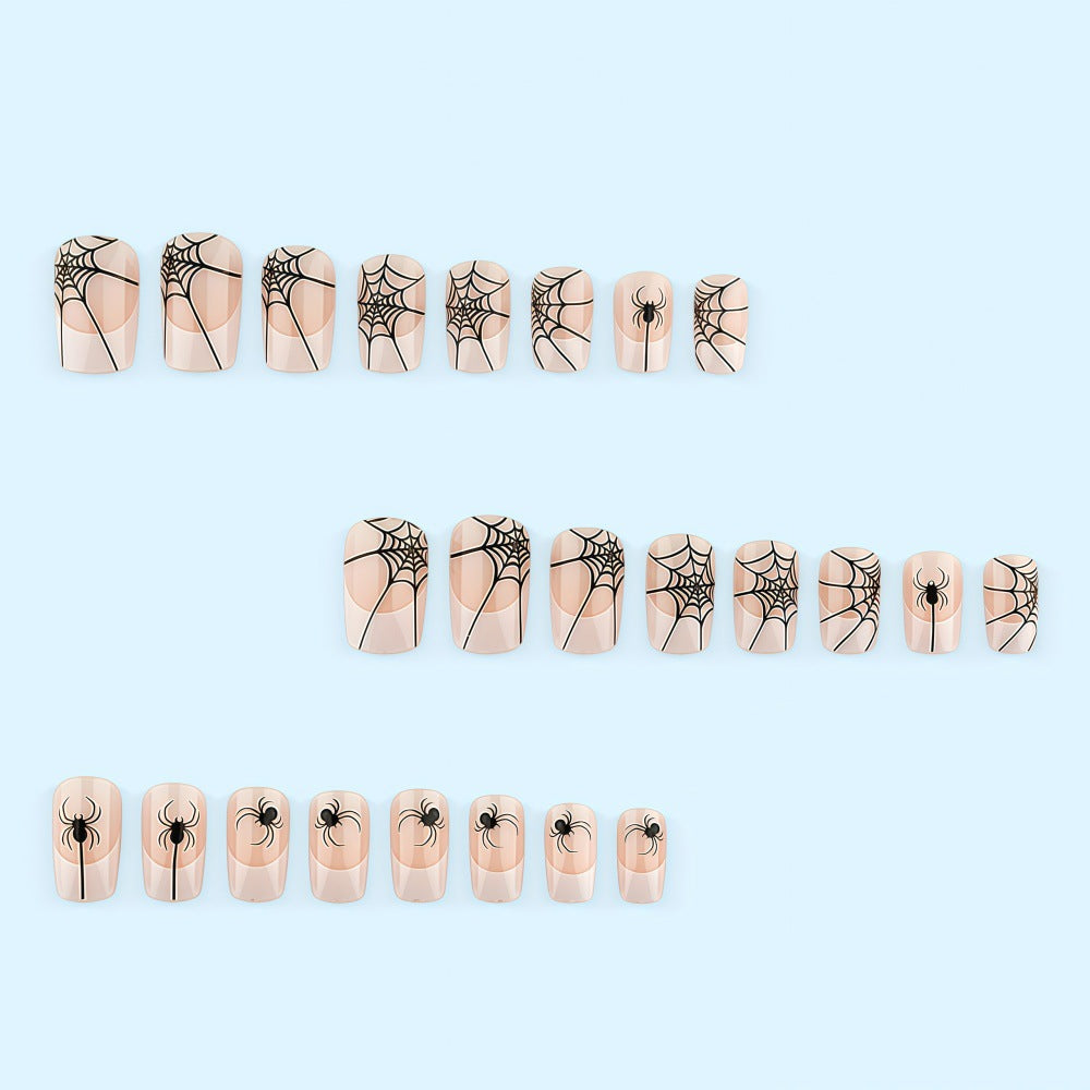 Halloween Artificial Nails with Spider and Web Design Stornfield
