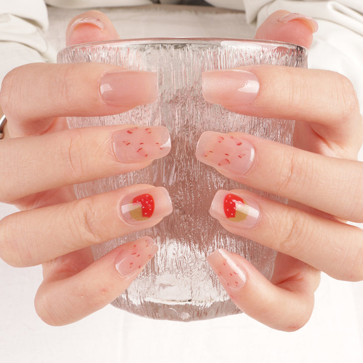Cute Strawberry-Themed Press-On Nail Set Stornfield