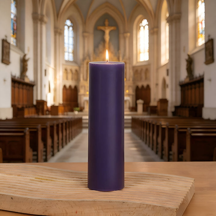 Straight Cylinder Pillar Candle Long-Burn Unscented Home Decor