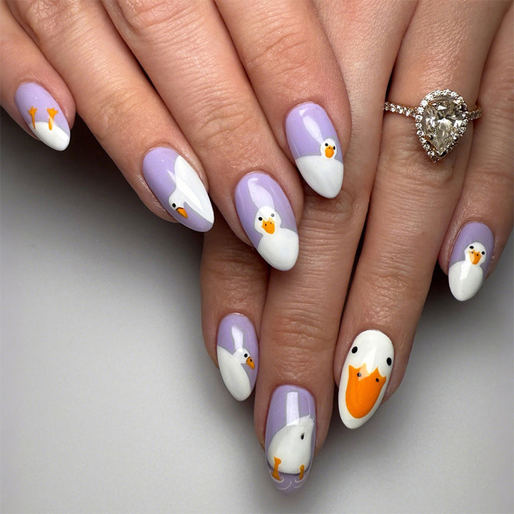 Artistic Cartoon-Themed Press-On Nail Art Set Stornfield