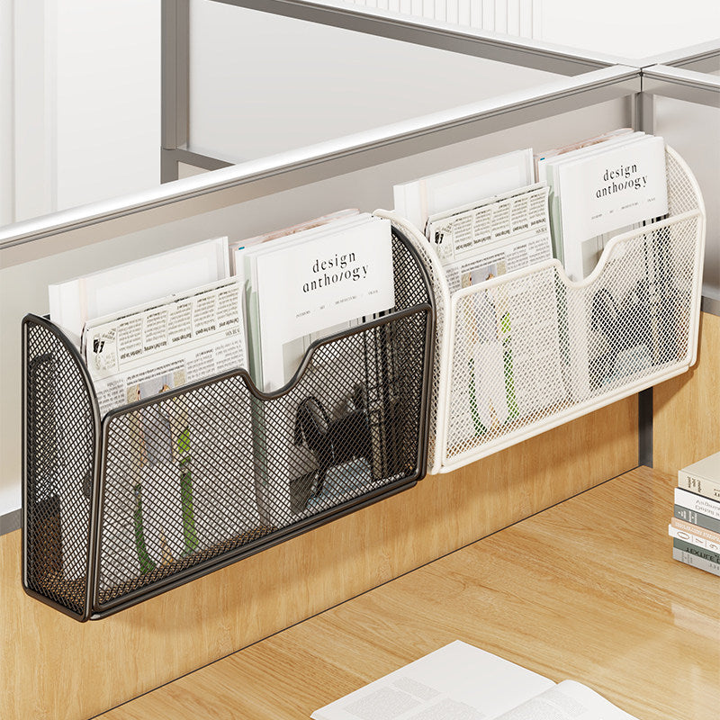 Mesh Partition-Mount Desk File and Magazine Organizer
