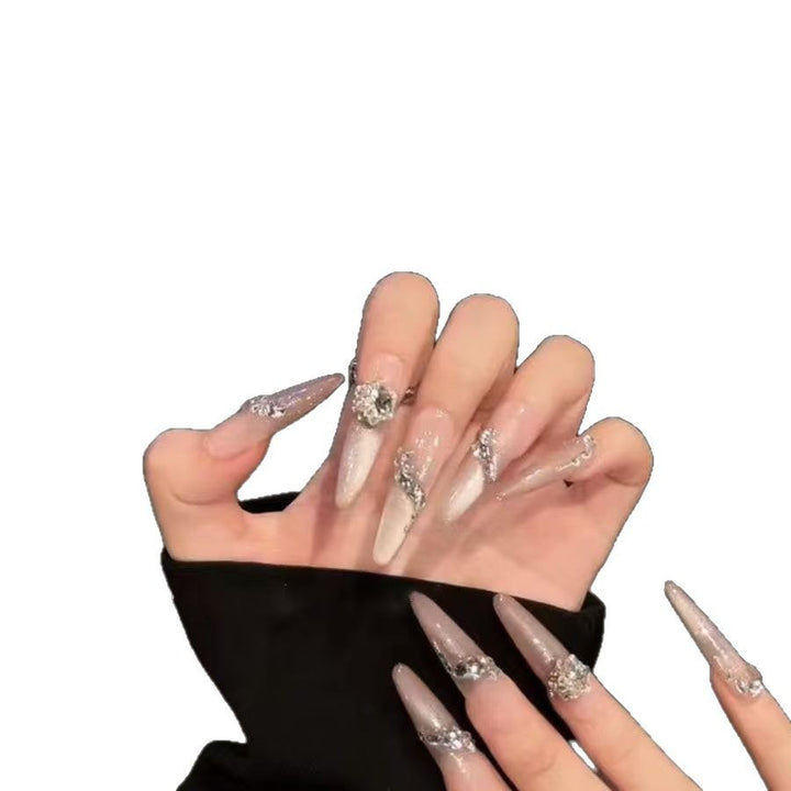 Exquisite Crystal-Embellished Press-On Nails Stornfield