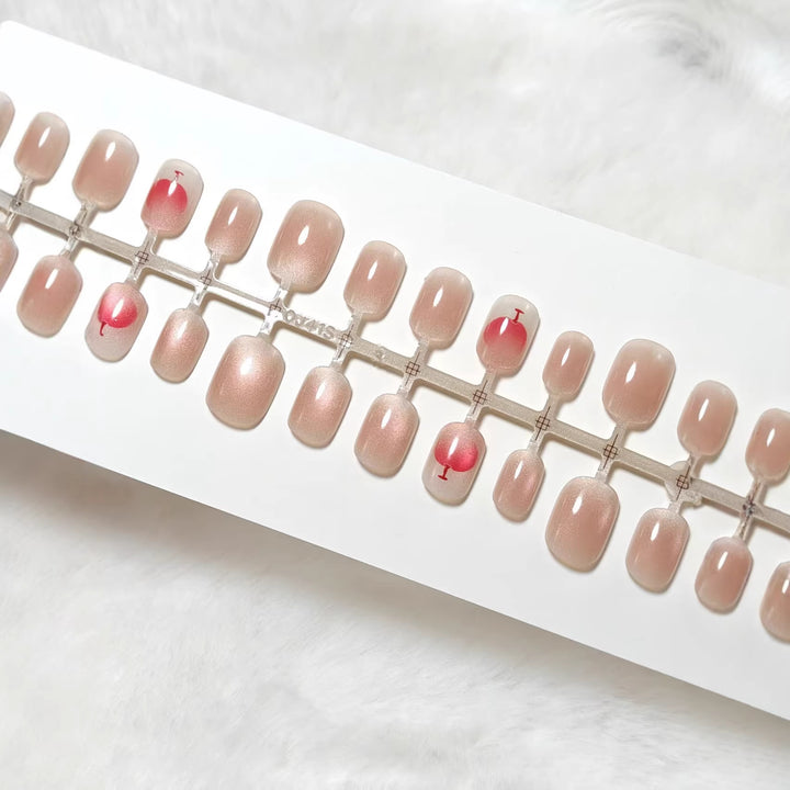 Elegant artificial nails with glitter and cocktail design Stornfield