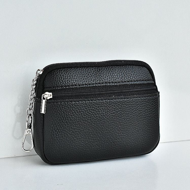 Compact Leather Zippered Card Wallet Stornfield