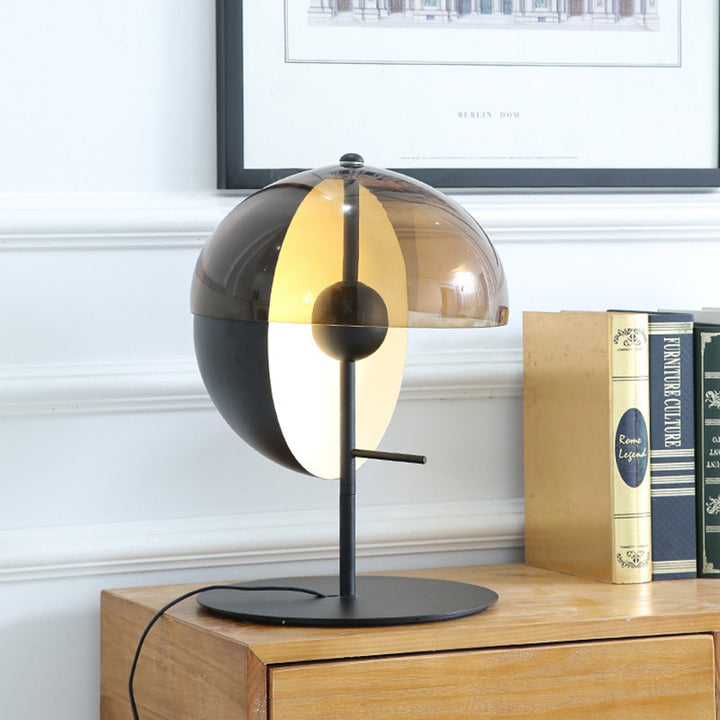 Geometric Table Lamp with Unique Dual Shade Design