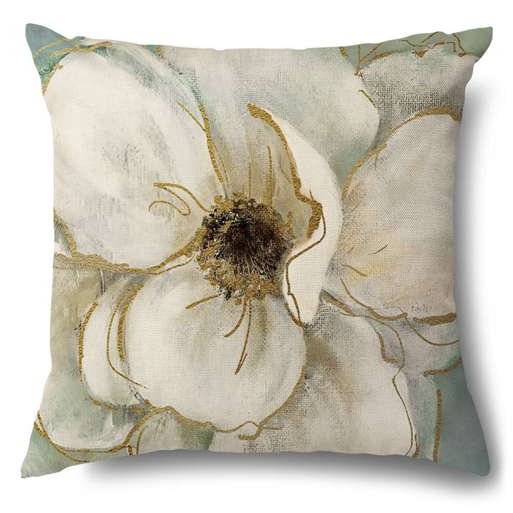 Artistic Floral Design Throw Pillow