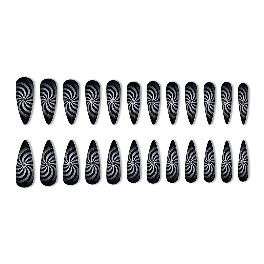 Artistic Spiral Design Nail Enhancements Stornfield