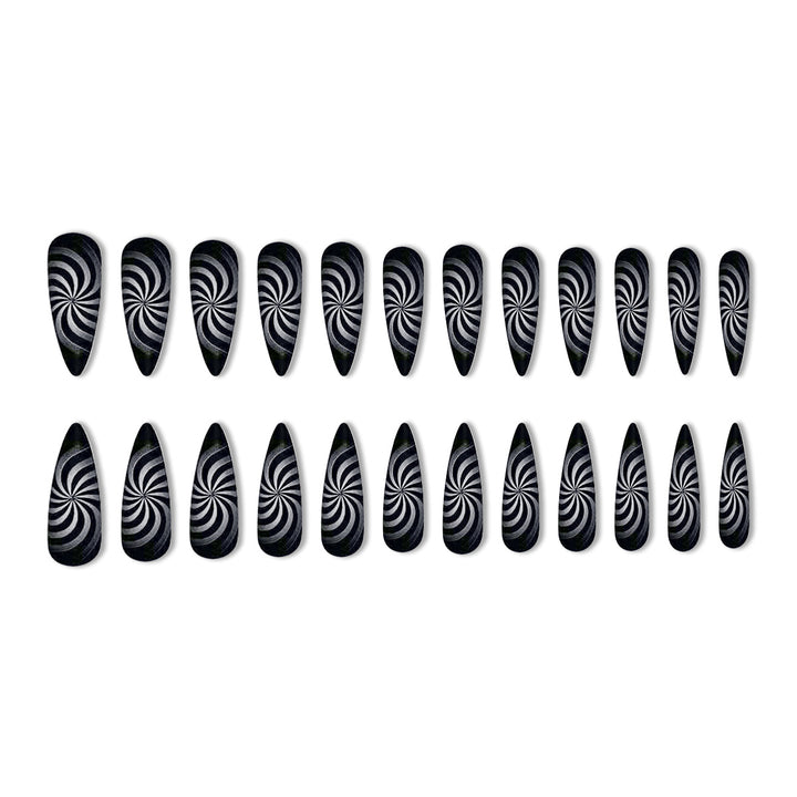 Artistic Spiral Design Nail Enhancements Stornfield