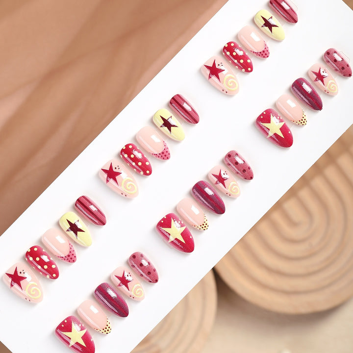 Nail art set with creative star and spiral motifs Stornfield