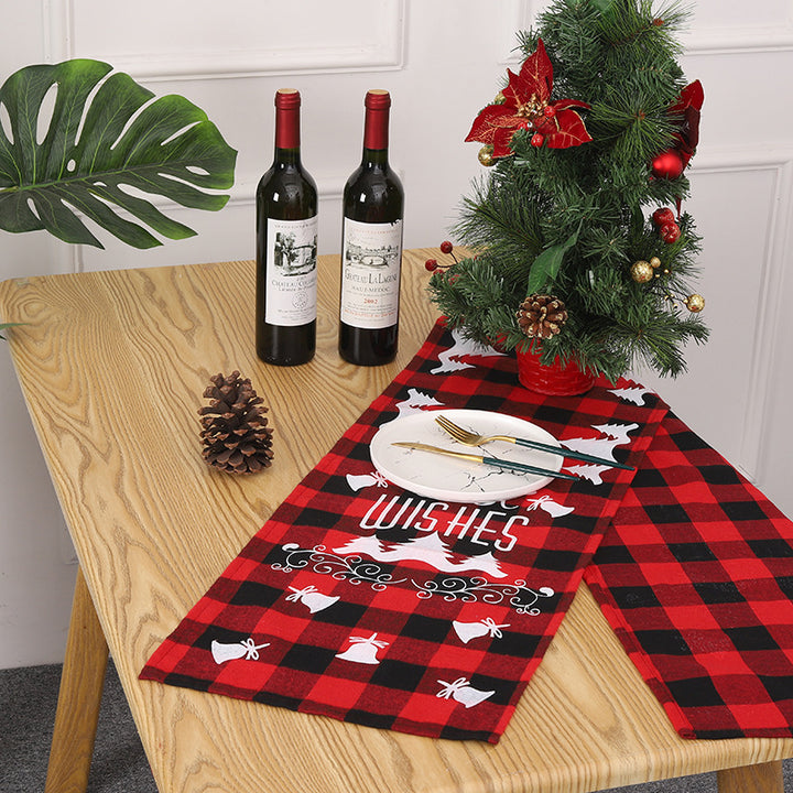 Festive table runner with Christmas motif Stornfield