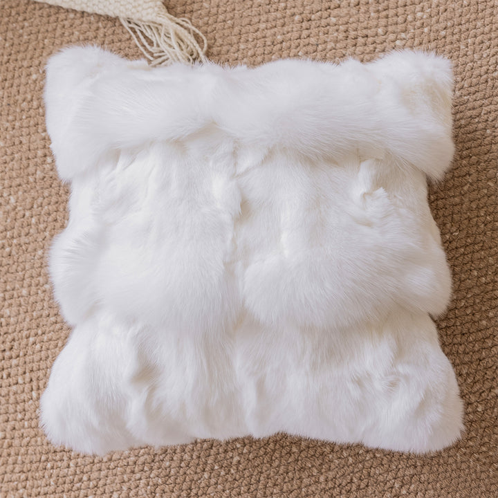 Fluffy decorative pillow with modern patterns