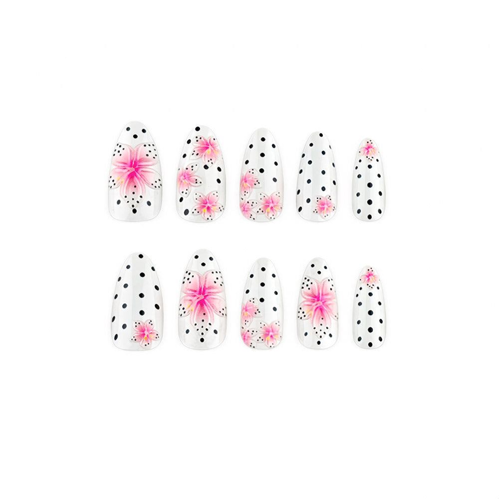 Premium Artificial Nails with 3D Flower Design Stornfield