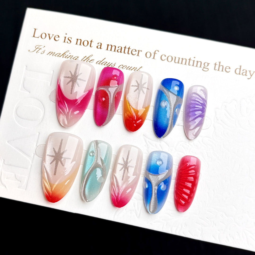Artistic Press-On Nail Design