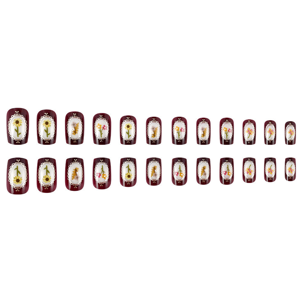 Floral Art Gel Nail Set Stornfield