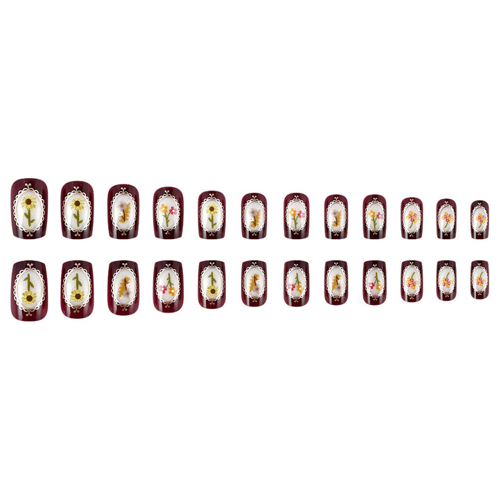 Floral Art Gel Nail Set Stornfield