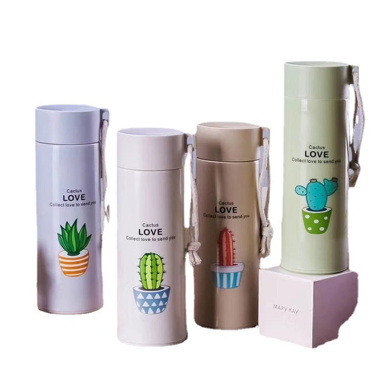 Ladies thermo-insulated drink bottle with creative cactus designs Stornfield