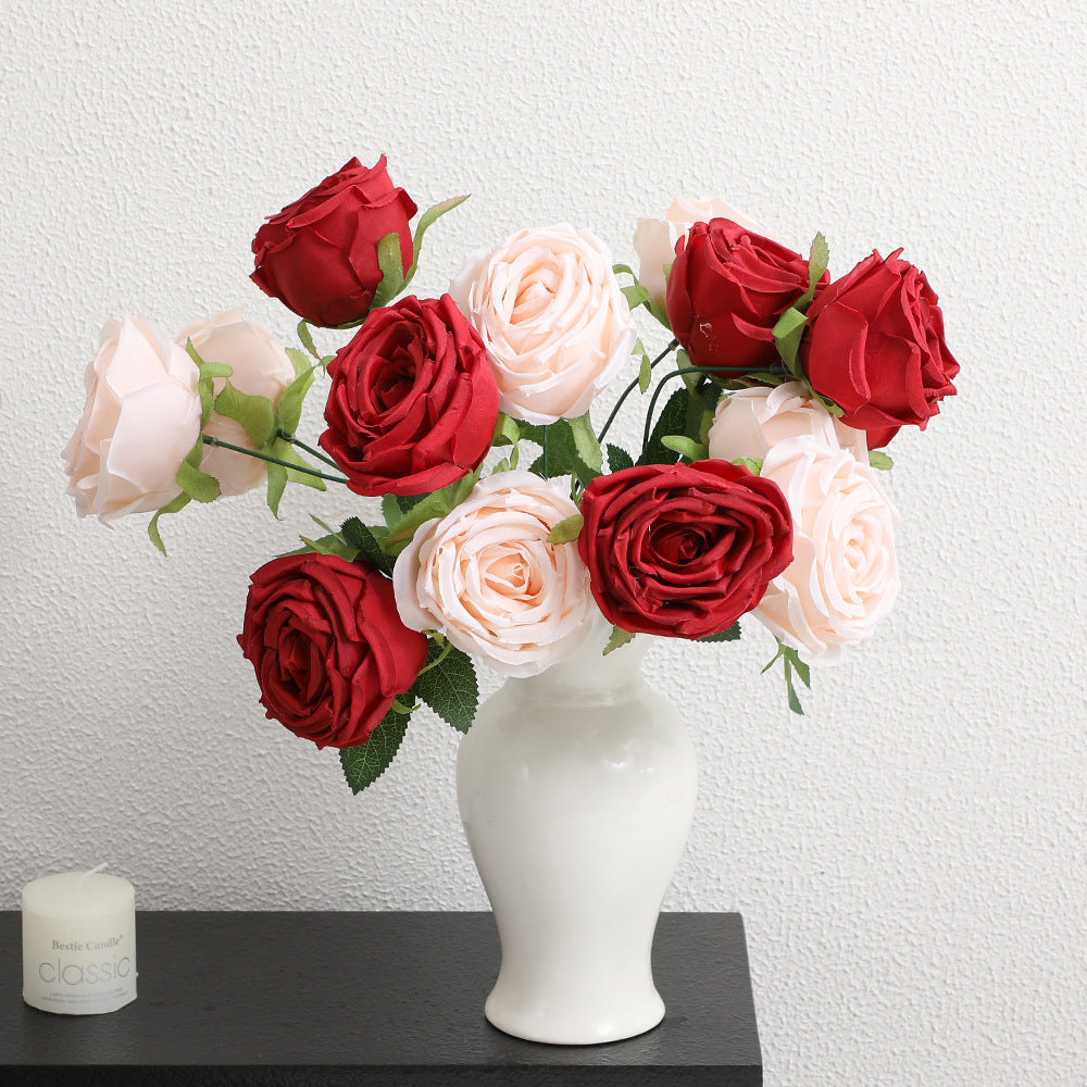 Realistic Artificial Rose Petals with Leaves