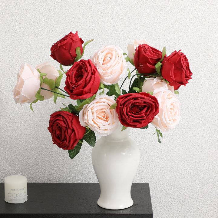 Realistic Artificial Rose Petals with Leaves