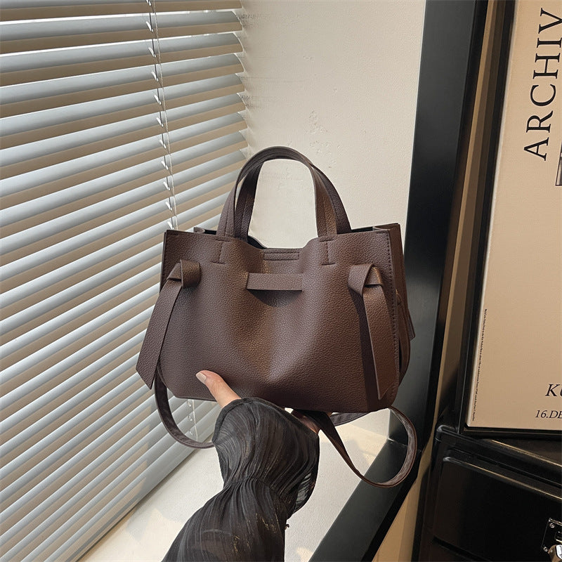 Structured Leather Crossbody Bag