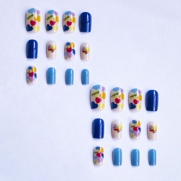 Creative Heart-Themed Nail Art Kit