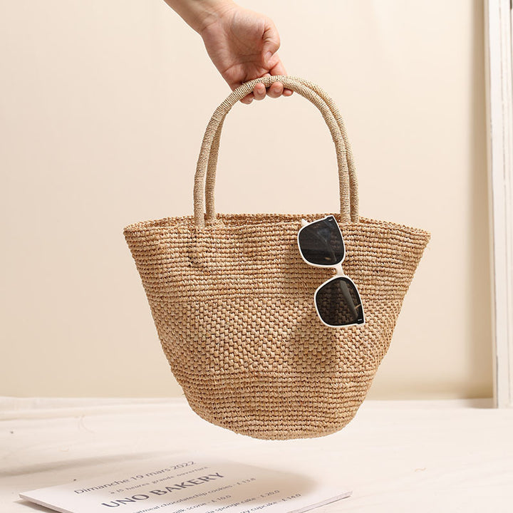 Handmade wicker tote bag with sturdy handles Stornfield