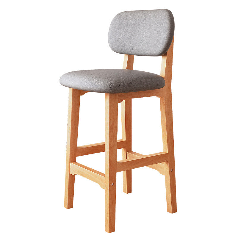 Height-adjustable Bar Stool with Backrest and Cushion Stornfield