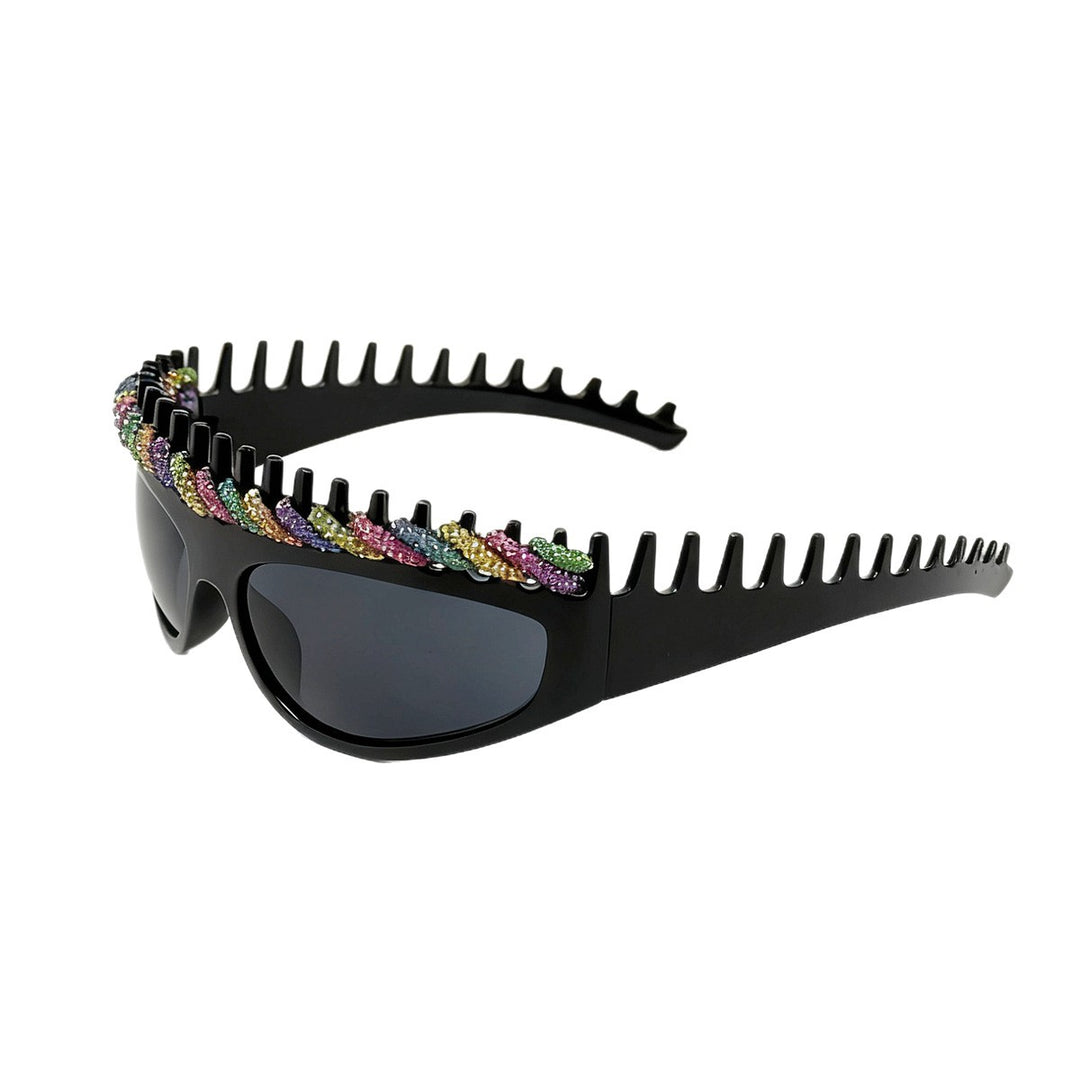 Ladies sporty sunglasses with intricate design and sparkling accents Stornfield