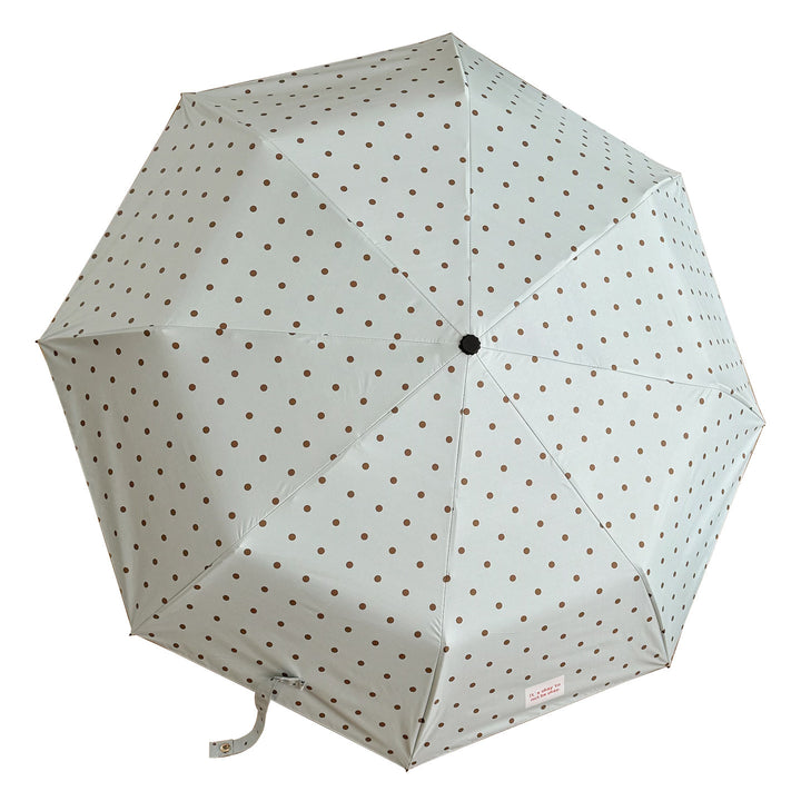 Women's Folding Umbrella with Practical Button Mechanism and Stylish Polka Dot Design Stornfield