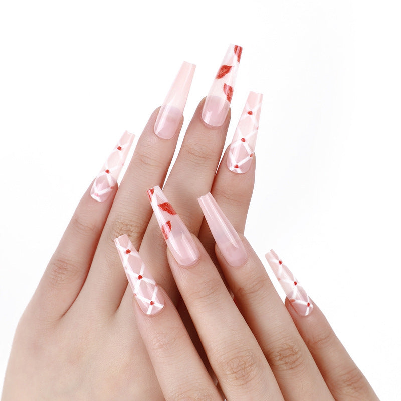 Artificial nails with floral and geometric designs Stornfield