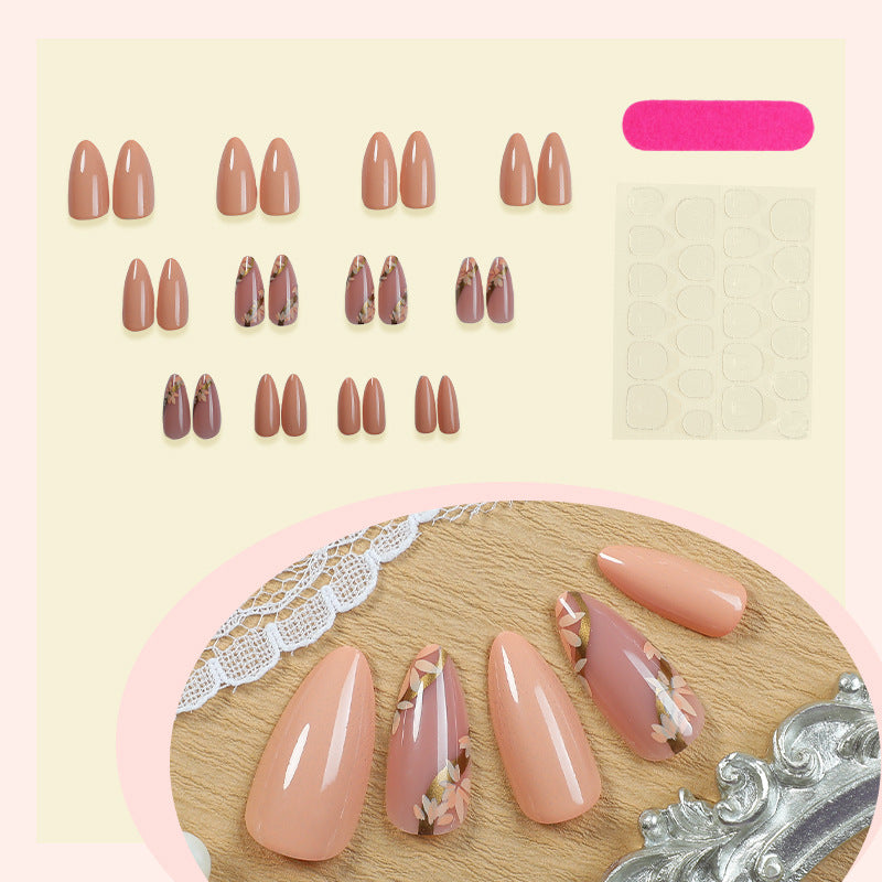 Nail art set with elegant flower patterns Stornfield