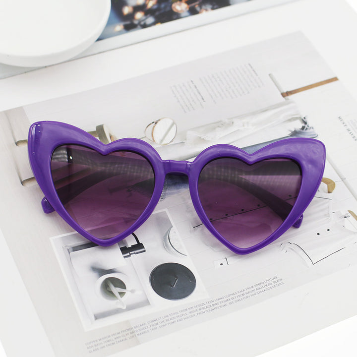 Women's Heart-Shaped Sunglasses with Glittering Frame Stornfield