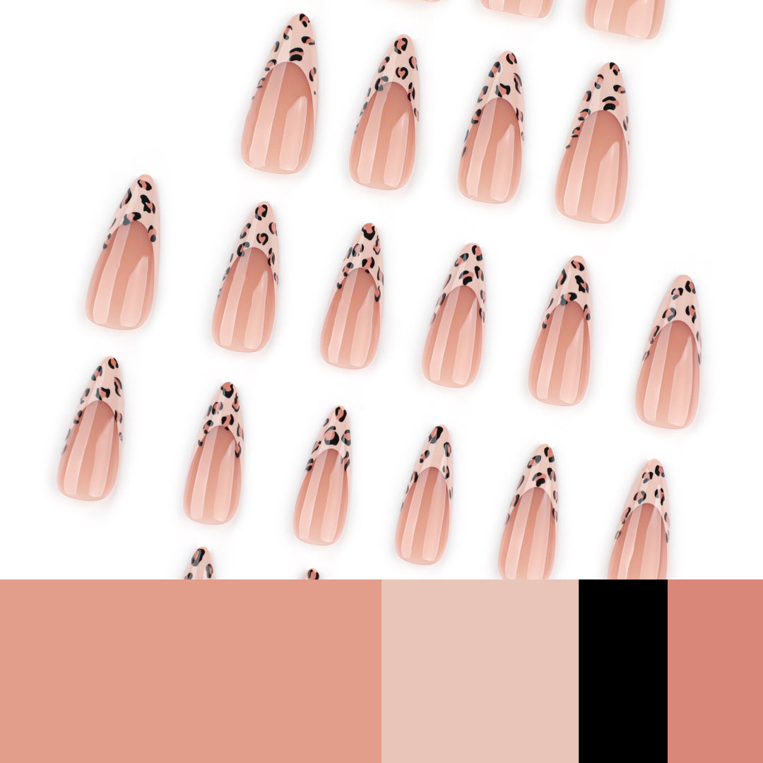 Artistic Stiletto Nails with Animal Pattern Stornfield