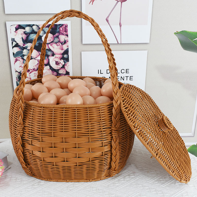 Handcrafted Wicker Storage Basket Stornfield